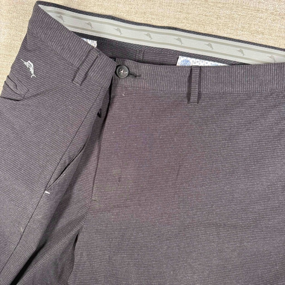 Tommy Bahama Shorts Mens 44/7 Grey Stretch Boracay Textured Flat Front - Picture 1 of 11